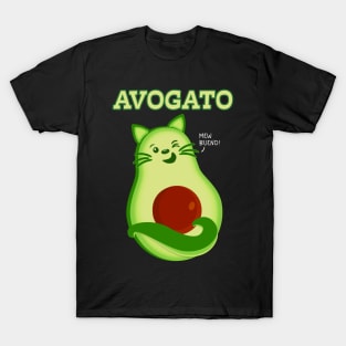 Avocado Keto Kitty Cat Winking At You T-Shirt